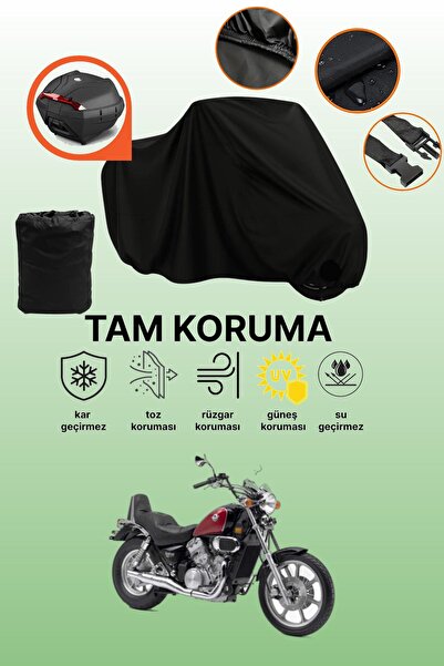 dokaca Black Tail Bag Compatible with Kawasaki Vn 750 Vulcan Compatible Motor...