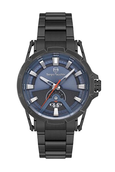 Sergio Tacchini St.1.10454-5 Steel Case Steel Band Water Resistant Black Colo...