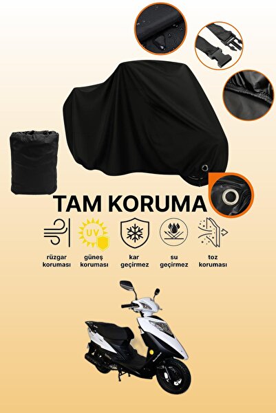 dokaca Motolux Rossi 50 Compatible Motorcycle Tarpaulin Compatible with Black...