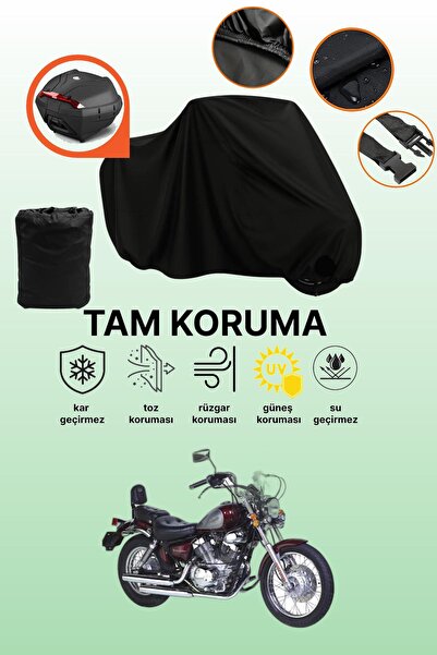 dokaca Bisan Roadstar 250 Compatible Motorcycle Tarpaulin Compatible with Bla...