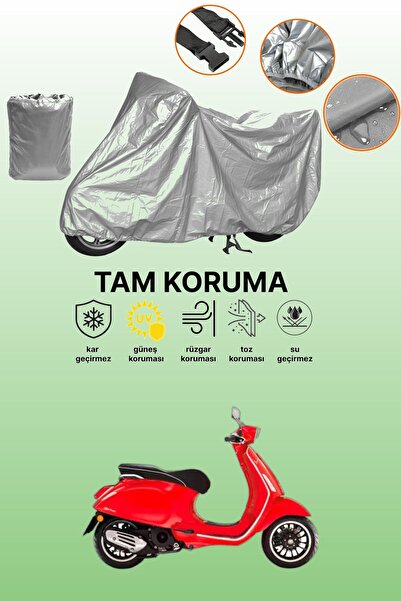 dokaca حقيبة خلفية رمادية اللون وقماش دراجة نارية متوافق مع Vespa Sprint S 125