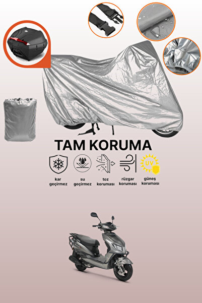 dokaca Compatible with Gray Rear Bag Rks Rosewood 50 Compatible Motor Tarpaulin