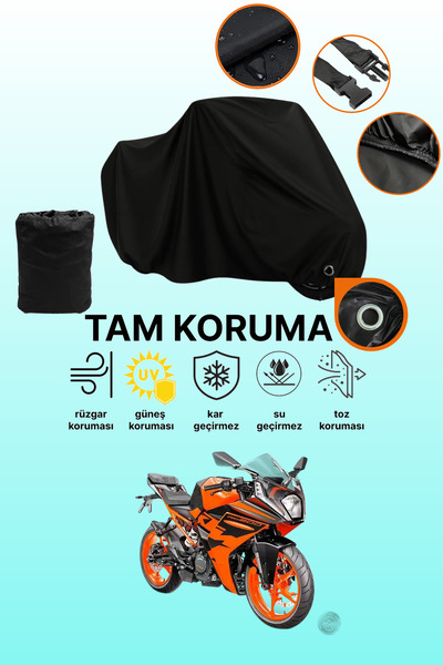 dokaca قماش دراجة نارية متوافق مع KTM 200 RC متوافق مع قفل أسود