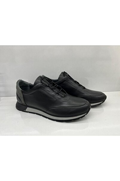 Tardelli 4348 Black Genuine Leather Orthopedic Sole Men's Shoes