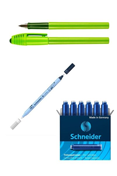 SCHNEIDER Pen + Corrector + 6 Ink Refills Set – Elegance and Precision in Wri...