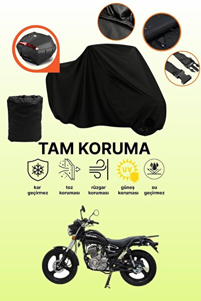 dokaca حقيبة خلفية سوداء متوافقة مع مونديال 125 فولتشرة وقماش دراجة نارية متوافق