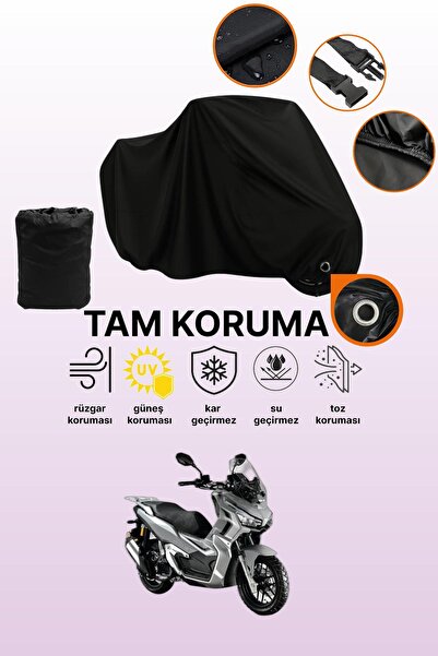 dokaca غطاء دراجة نارية متوافق مع RKS Velloce 150 متوافق مع القفل الأسود