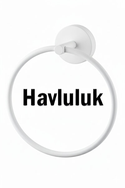 tesitay Yuvarlak Havluluk Beyaz Renk