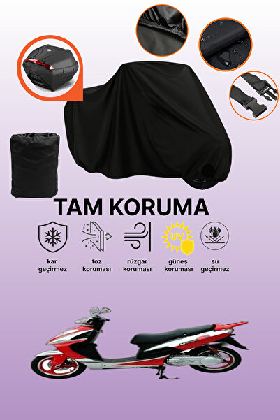 dokaca Mondial 150 Hs Compatible Motorcycle Tarpaulin Compatible with Black R...