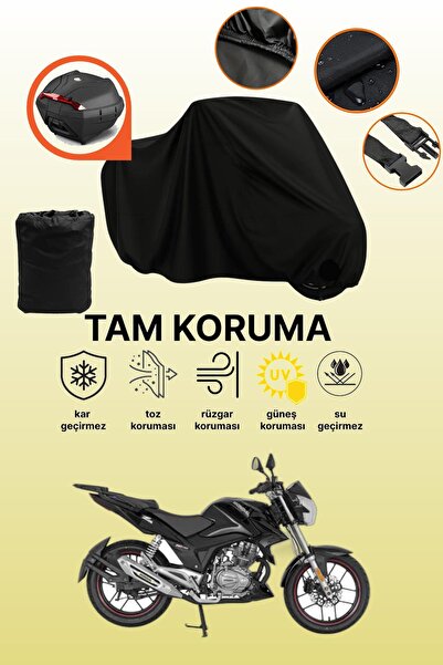 dokaca Mondial 150 Z-One Compatible Motorcycle Tarpaulin Compatible with Blac...