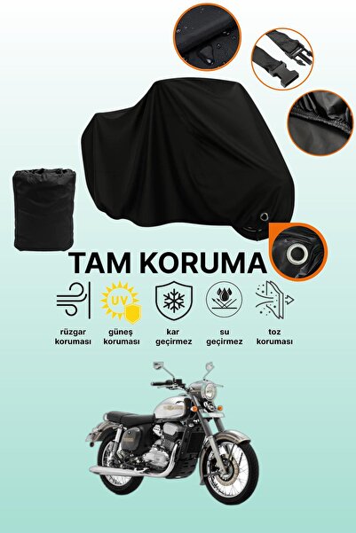 dokaca قماش دراجة نارية متوافق مع Jawa 250 Classic متوافق مع القفل الأسود