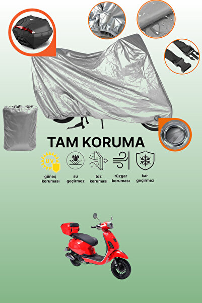 dokaca Gray Rear Bag and Lock Compatible Rks Azure 50 Compatible Motorcycle T...
