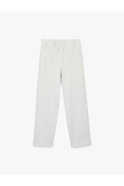 Koton Βασικό παντελόνι αθλητικού τύπου με ραβδώσεις από μείγμα βισκόζης με κο...