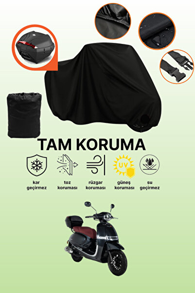 dokaca Rks Galaxy Gold 125 Compatible Motorcycle Tarpaulin Compatible with Bl...