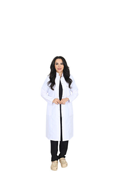 ufukscrubs D/130 زي طبي طويل جدًا بأكمام طويلة وياقة عالية للأطباء والممرضات ...