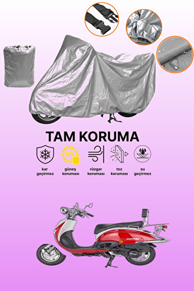 dokaca حقيبة خلفية رمادية اللون وقماش دراجة نارية متوافق مع قفل مونديال 125 ZNU