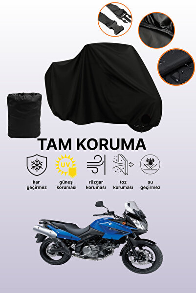 dokaca حقيبة خلفية سوداء وقفل غير متوافقة مع سوزوكي V-Strom DL 650، قماش دراج...
