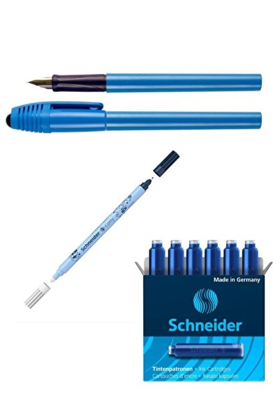 SCHNEIDER Pen + Corrector + 6 Ink Refills Set – Elegance and Precision in Wri...