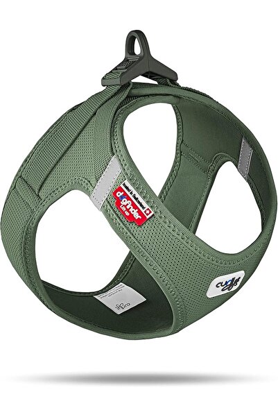 Curli Vest Harness Clasp Air-Mesh Köpek Göğüs Tasması L Moss