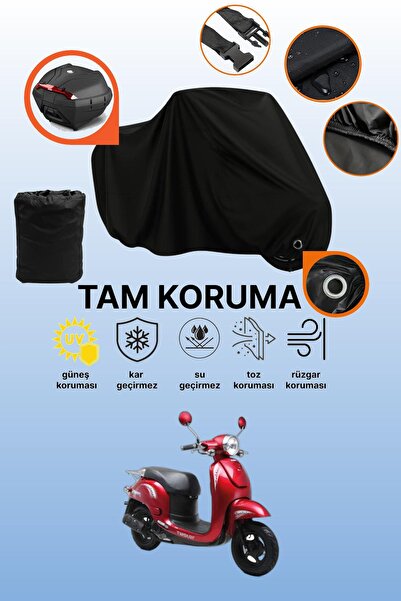 dokaca حقيبة خلفية سوداء وقماش متوافق مع دراجة نارية Kuba Twister 50