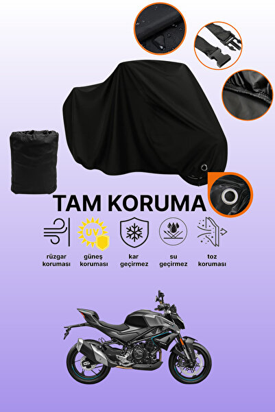dokaca قماش دراجة نارية متوافق مع CFmoto 450NK متوافق مع القفل الأسود