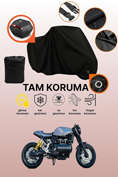 dokaca Black Rear Bag and Lock Compatible Bmw K 1100 Lt Compatible Motorcycle...