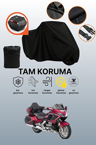 dokaca حقيبة خلفية سوداء متوافقة مع دراجة هوندا جولدوينج جي إل 1800، قماش متو...