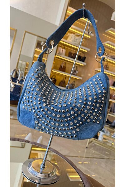 DUYGUSHOESBAG Imported Studded and Stone-Embellished Model Women's Jean Bag -...