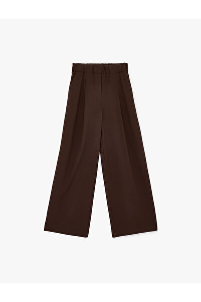Koton Παντελόνι από ύφασμα από βισκόζη με ψηλόμεσο φαρδύ πλισέ