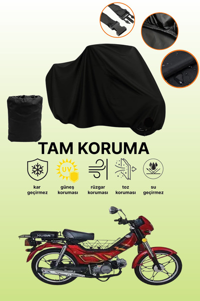 dokaca حقيبة خلفية سوداء وقماش متوافق مع دراجة نارية من نوع Kuba Leopard 100