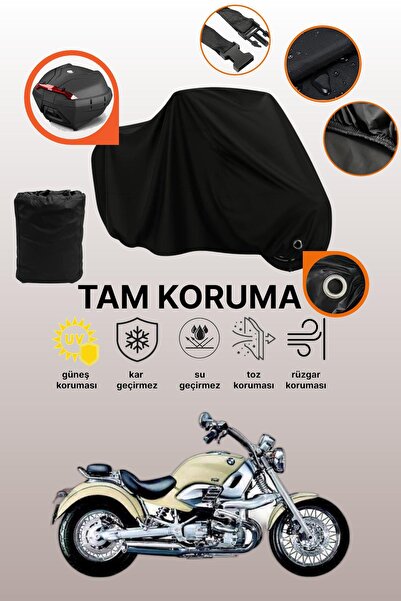 dokaca Black Rear Bag and Lock Compatible Bmw R 1200 C Compatible Motorcycle ...