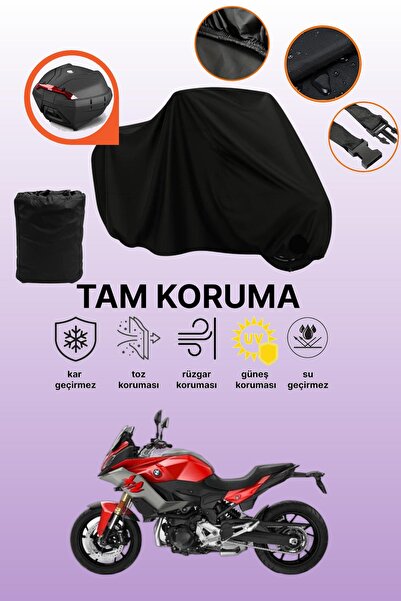 dokaca Black Rear Bag Compatible with Bmw F 900 Xr Compatible Motorcycle Tarp...