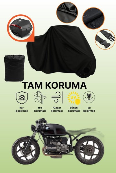 dokaca قماش دراجة نارية متوافق مع BMW R 65 متوافق مع الحقيبة الخلفية السوداء