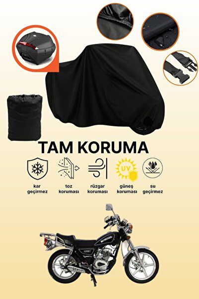 dokaca Mondial 125 Kt Compatible Motorcycle Tarpaulin Compatible with Black R...