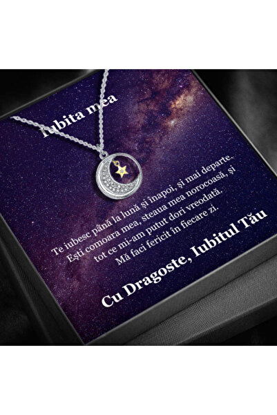 AVAMSI Girlfriend Gift Set – Moonlight Pendant Necklace in Rhodium Plated 925...