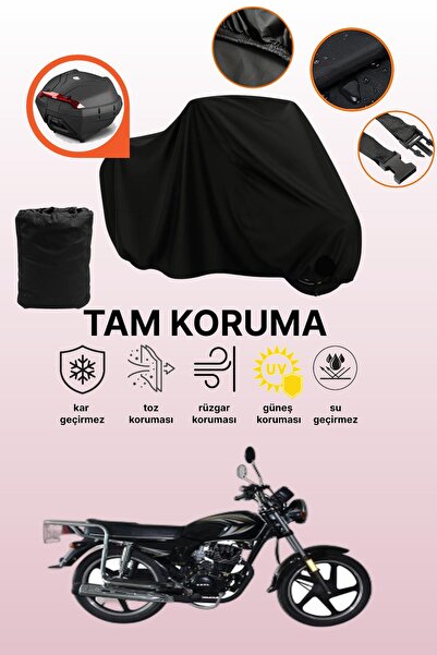 dokaca Black Tail Bag Compatible with King Motor Kr-125-7D Compatible Motorcy...