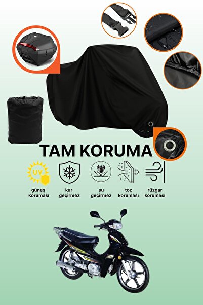 dokaca حقيبة خلفية سوداء وقماش متوافق مع دراجة نارية بيسان موتو كب 100