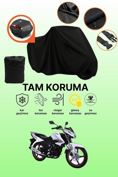 dokaca Kuba Pars Compatible Motorcycle Tarpaulin Compatible with Black Rear Bag