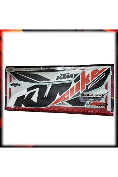 MotoExpress Ktm Duke 200 Siyah Sticker Etiket Seti