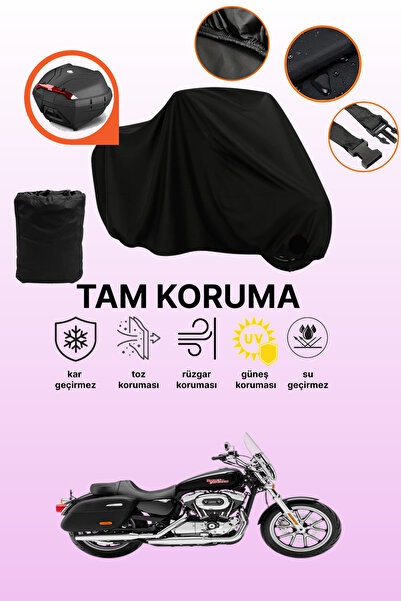 dokaca حقيبة خلفية سوداء متوافقة مع قماش الدراجات النارية المتوافق مع Harley-...