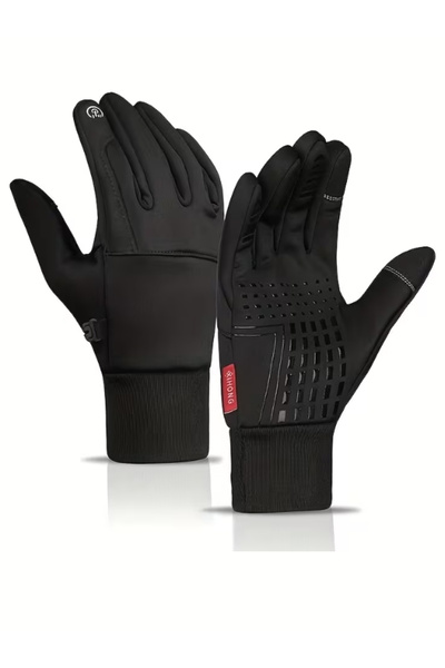 NaturalCharm Dokunmatik Rüzgar Geçirmez Polarlı Kış Eldiveni – Kaymaz, Sıcak,...