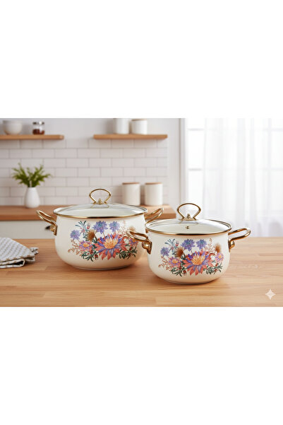 Generic Decorative cookware set with lids – 20/22/24 cm kitchen utensil set