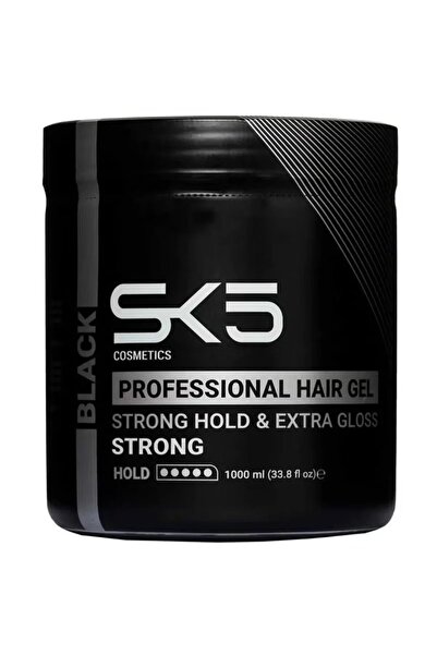 SK5 Black hair gel for strong hold and attractive shine 1000 ml