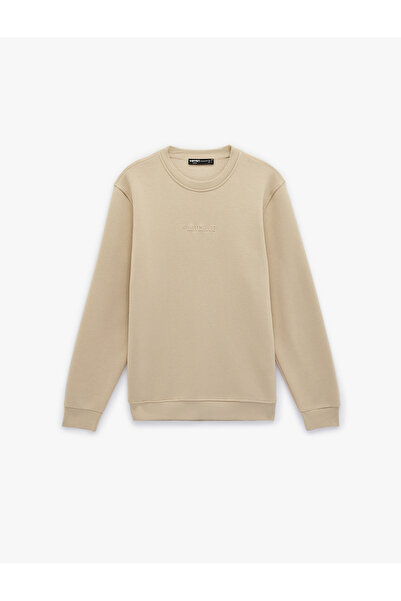 Koton Regular Fit Long Sleeve Basic Fleece-Lined Crew Neck Sweatshirt