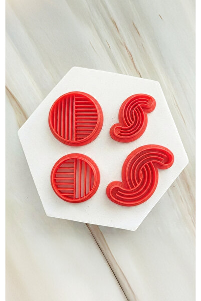 To Design Lab 4-Piece Polymer Clay Mold Set in Different Patterns - Dough Scu...