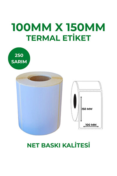 RULORULO 100x150 Termalna barkod etiketa 250 rola 1 komad