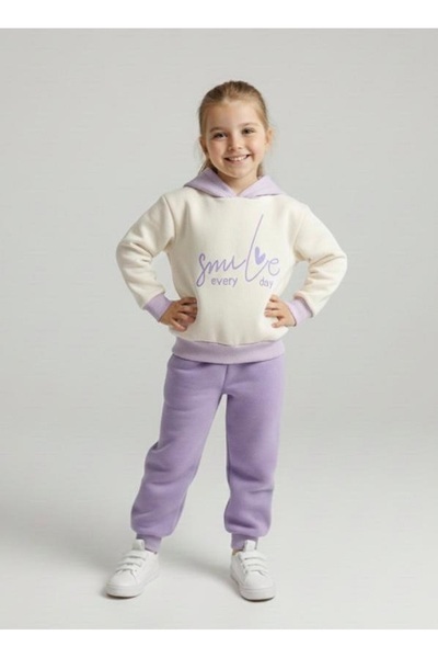 CoolCix Hanorac pentru fetiță, iarnă groasă, cu fleece în interior, set de su...