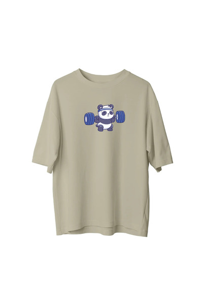 CANDLEMASTORE Gym Panda - Oversized T-Shirt