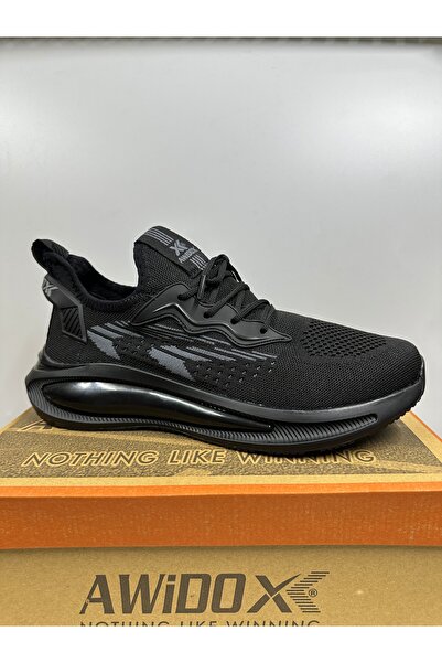 Awidox Siyah Erkek Spor Ayakkabı - Hafif ve Esnek Tabanlı Günlük Koşu ve Yürü...