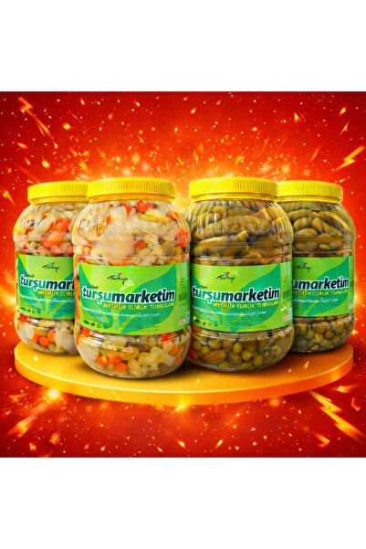 Tursumarketim 4′ lü Ekonomik Doğal Çubuk Turşusu | Ev Yapımı Turşu Satışı